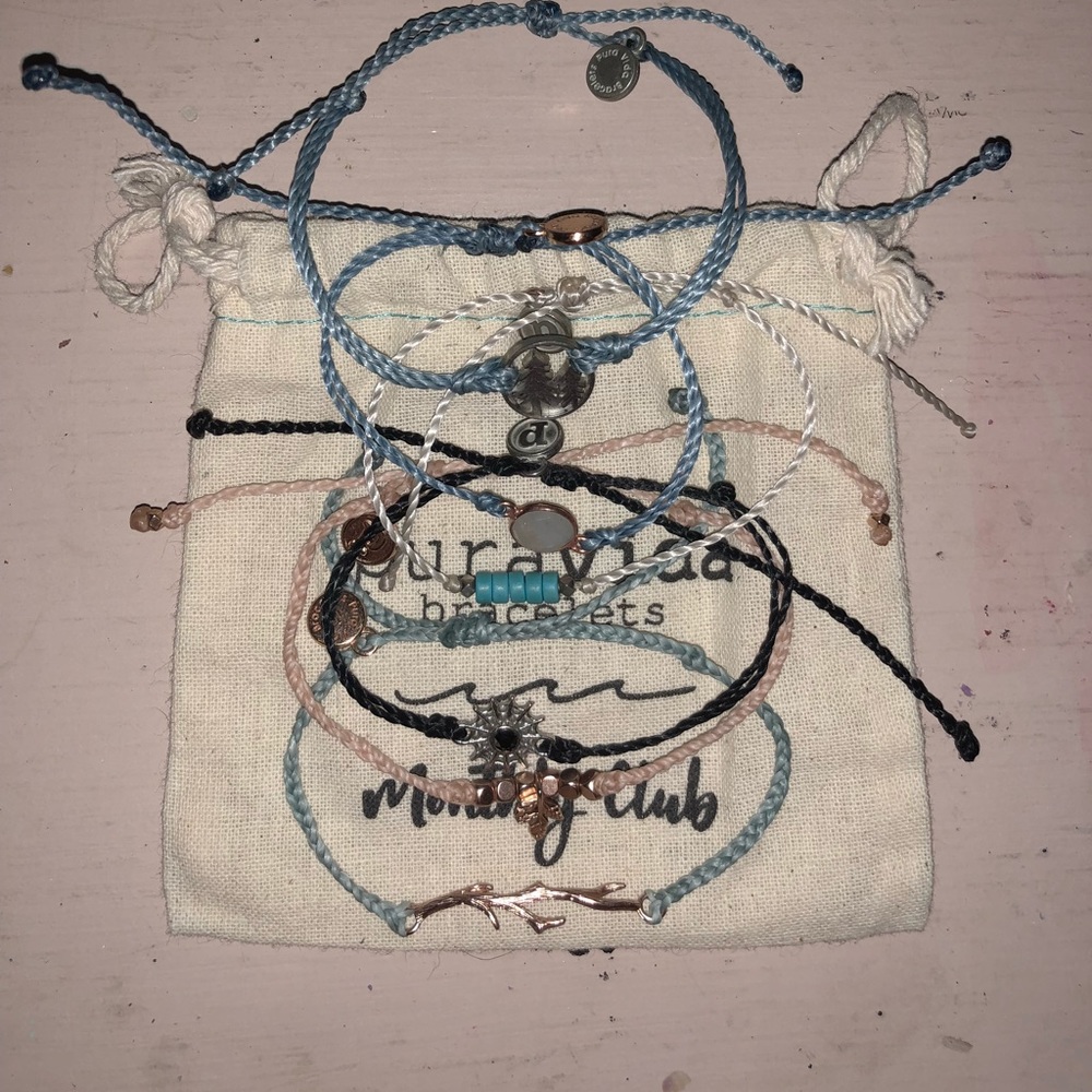 6 Pura Vida Monthly club bracelets